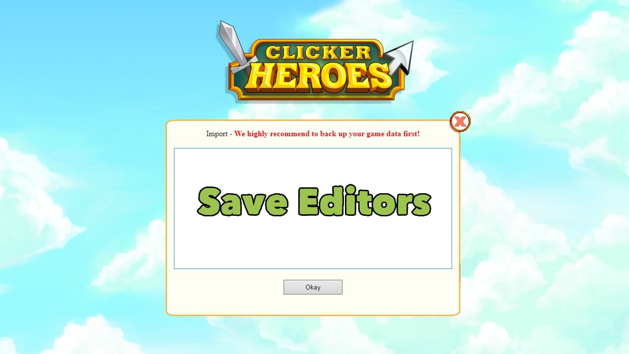 Clicker Heroes Game Save Editor