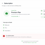 how to cancel chatgpt subscription settings page with billing and cancel button