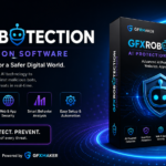 GFXRobotection AI software interface with automated graphic design tools